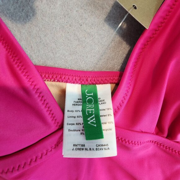 J. Crew NEW Women's Ruched V-neck Swimsuit One-Piece Vacation Boho Beach Swim 16 - Picture 8 of 12